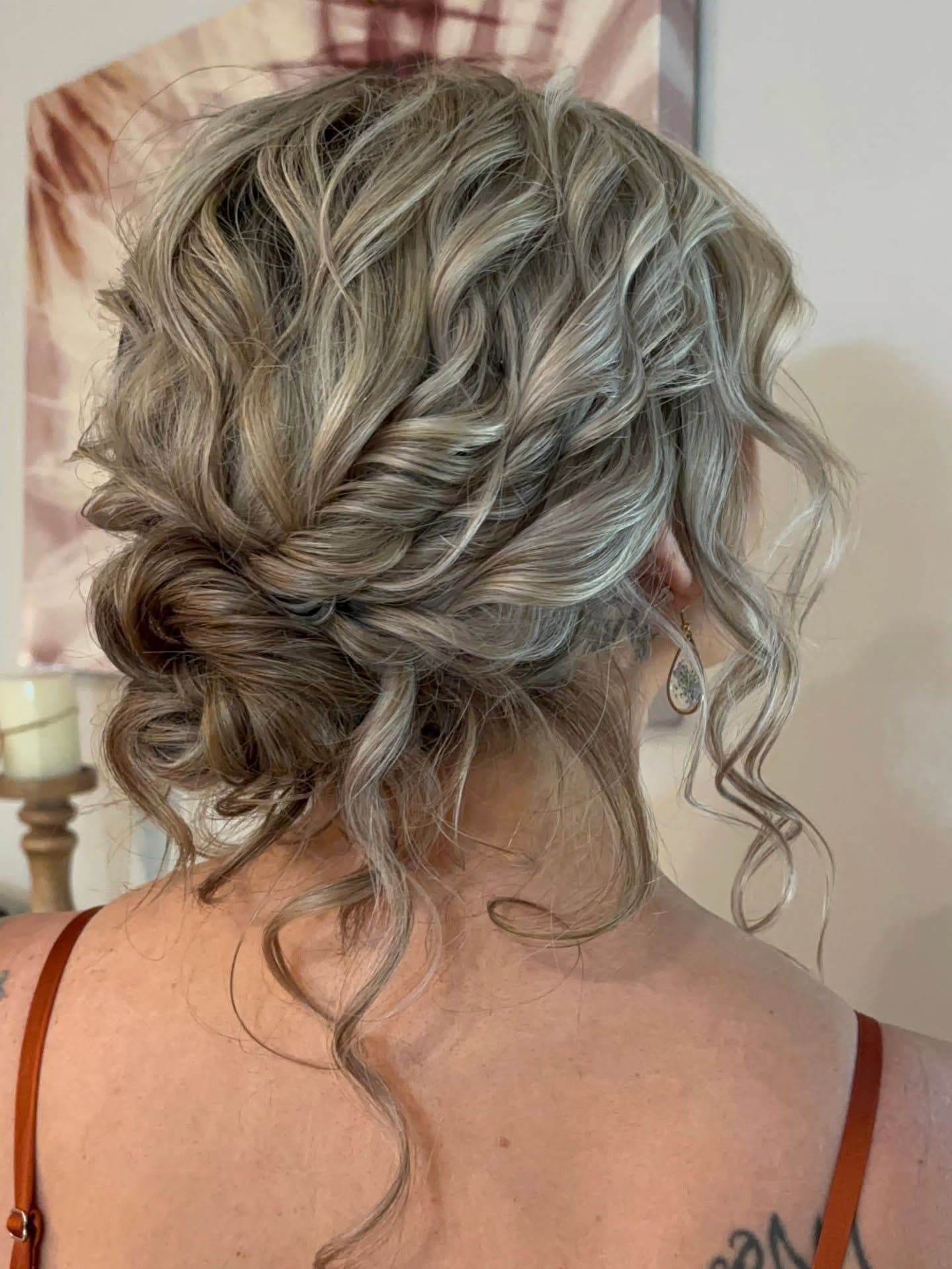 Romantic low updo